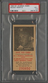 1954 N.Y. Journal American Mickey Mantle – PSA VG+ 3.5